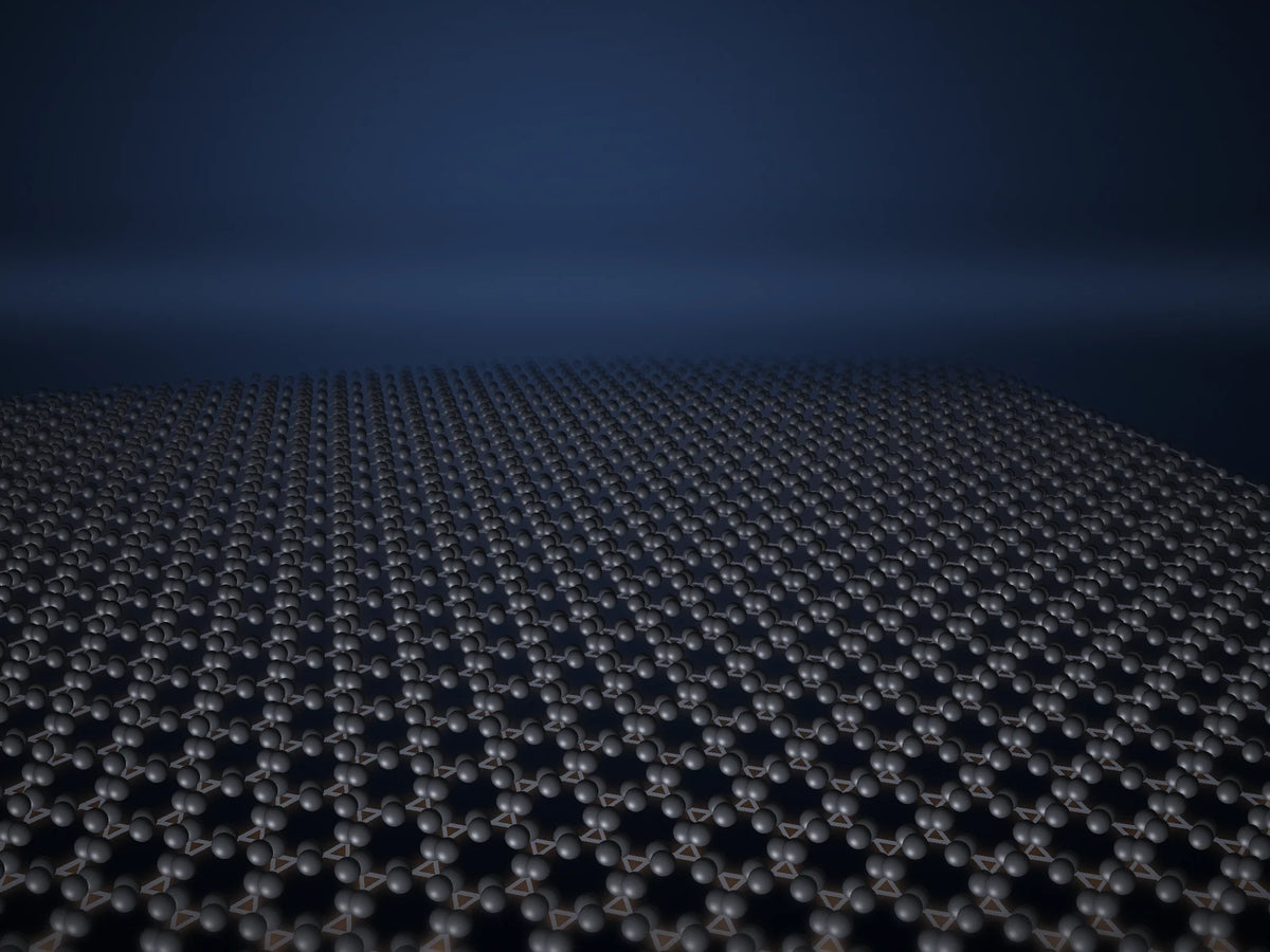 Hexagonal graphene lattice — the core material in ShineMD's formula