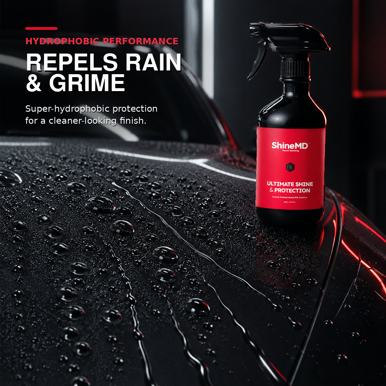 Repels rain and grime